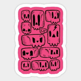 SKULLYS (dark mode) Sticker